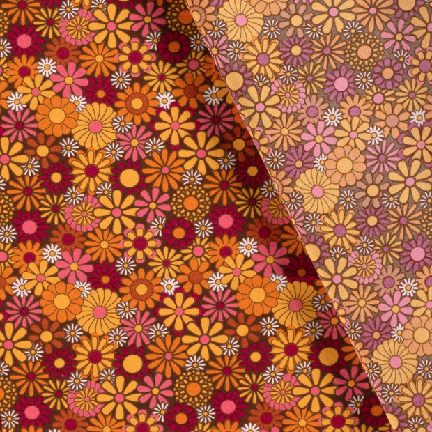 Power Stretch fabric Flowers printed 