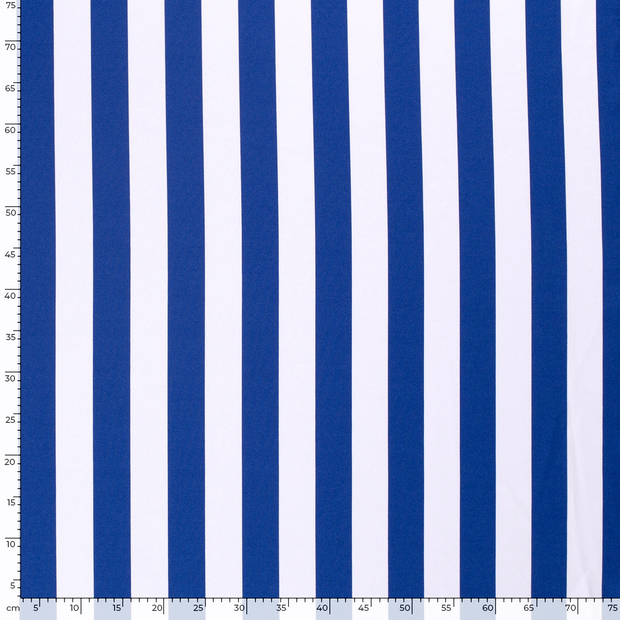 Power Stretch fabric Stripes Cobalt