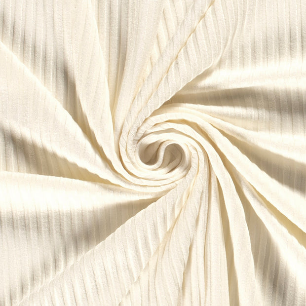 Rib Jersey fabric Unicolour Off White
