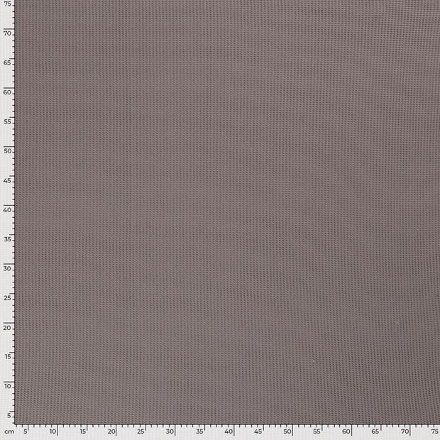 Knitted Waffle fabric Unicolour Taupe Grey
