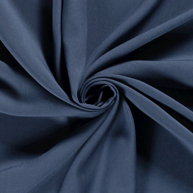 Popeline de Viscose tissu Unicolore Indigo