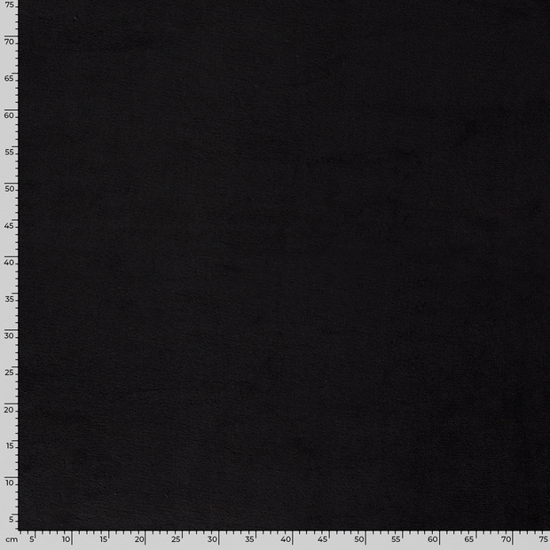 Polaire Doudou tissu Unicolore Noir