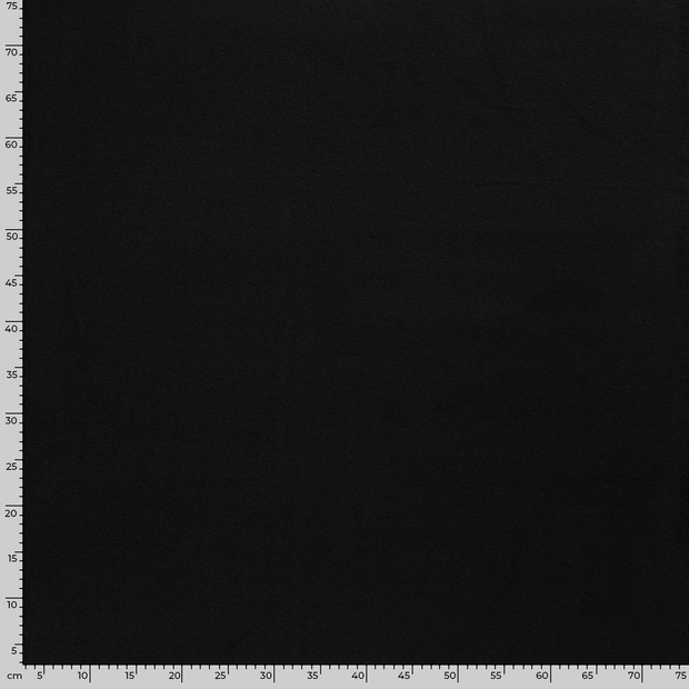 Polaire de Coton tissu Unicolore Noir