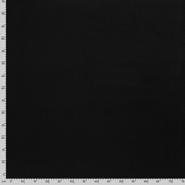 Cotton Fleece fabric Unicolour Black