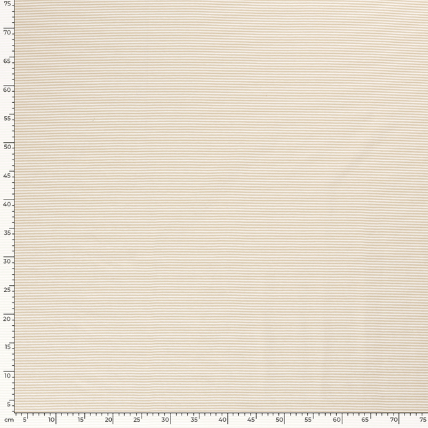Cotton Jersey Yarn Dyed fabric Stripes Beige