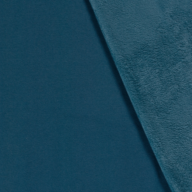 Polaire des Alpes tissu Unicolore Bleu Canard