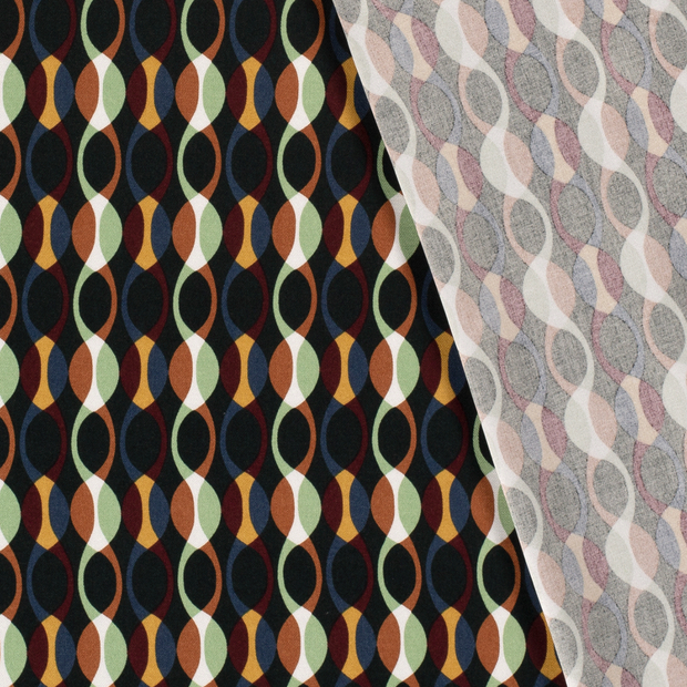 Viscose Twill fabric Abstract printed 