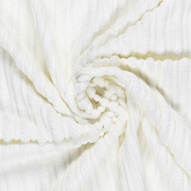 Velours Côtelé 4.5w tissu Unicolore Blanc cassé