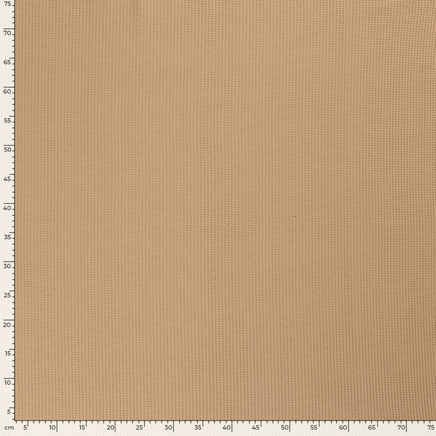 Gauffré Jersey tissu Unicolore Camel