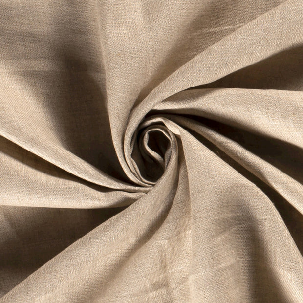 Pure linen fabric Unicolour Beige