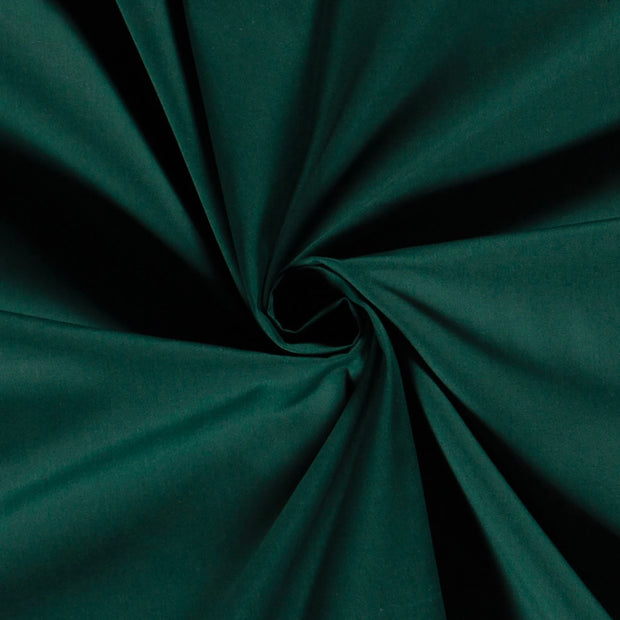 Algodón Popelina tela Unicolor Verde oscuro