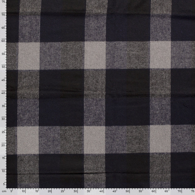 Jacquard tissu Carreaux Noir