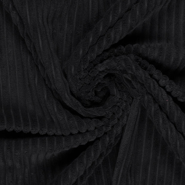 Velours Côtelé 4.5w tissu Unicolore Noir