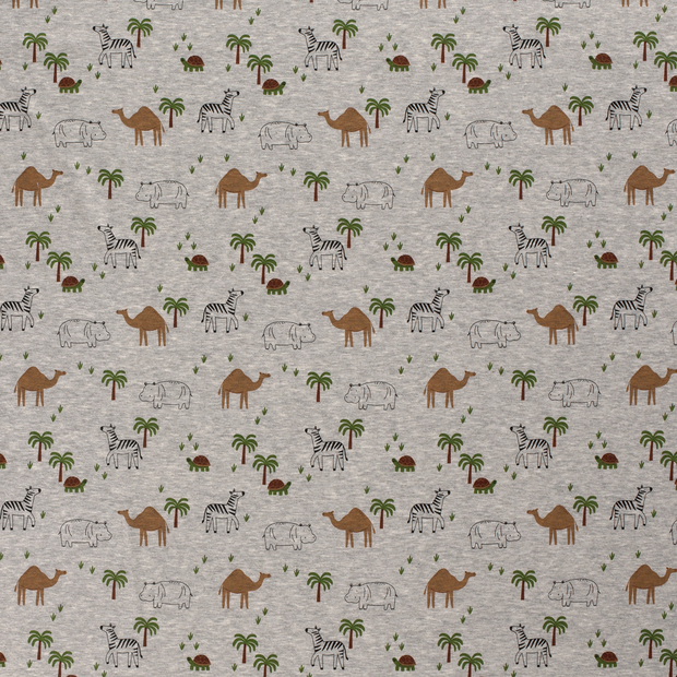 Alphen Fleece fabric Middle Grey soft 
