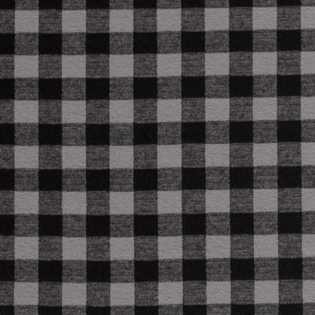 Polyester Jersey fabric Checks Grey