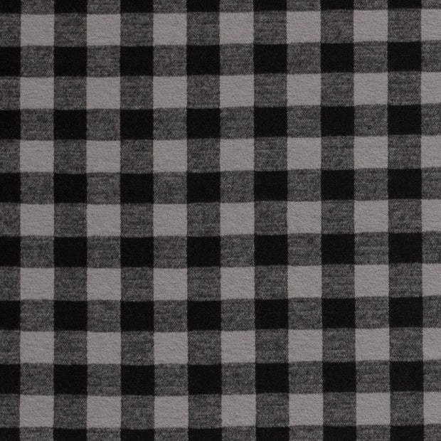 Jersey de Polyester tissu Carreaux Gris