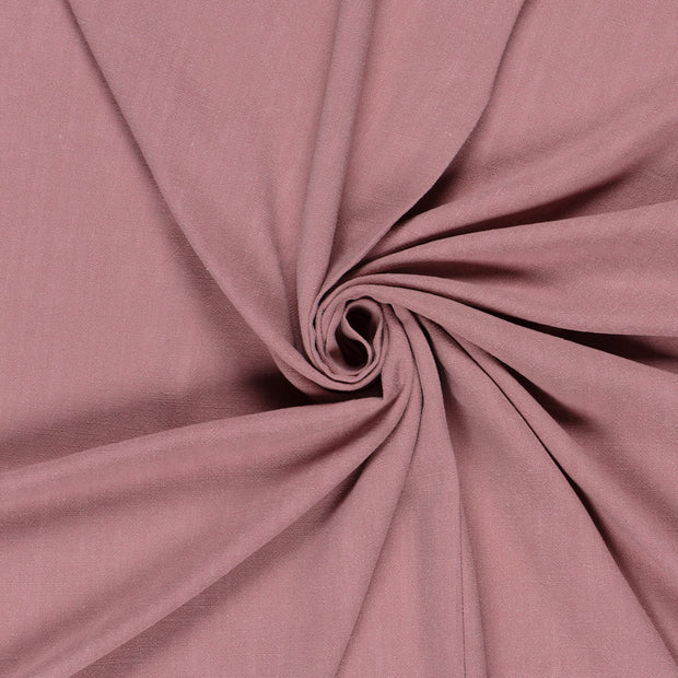 Lino Viscosa Tejido tela Rosa slub 