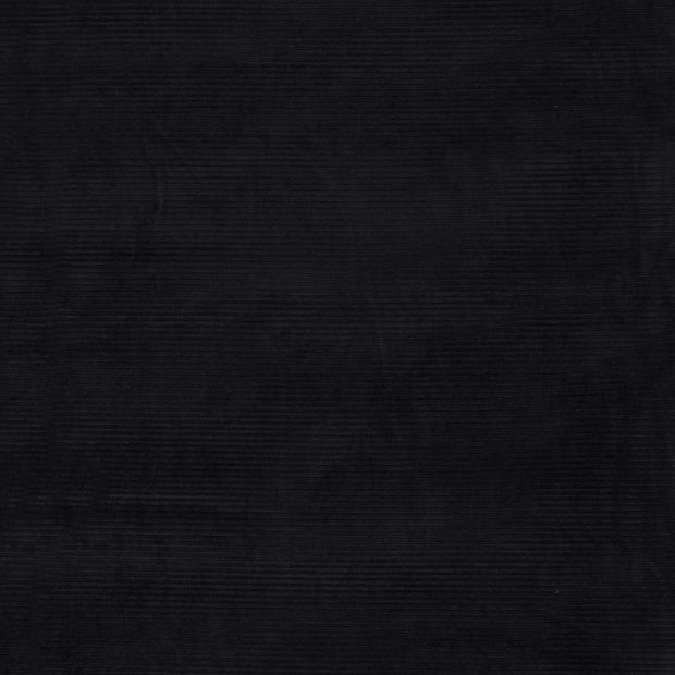 Nicky Velours Rib fabric Black matte 