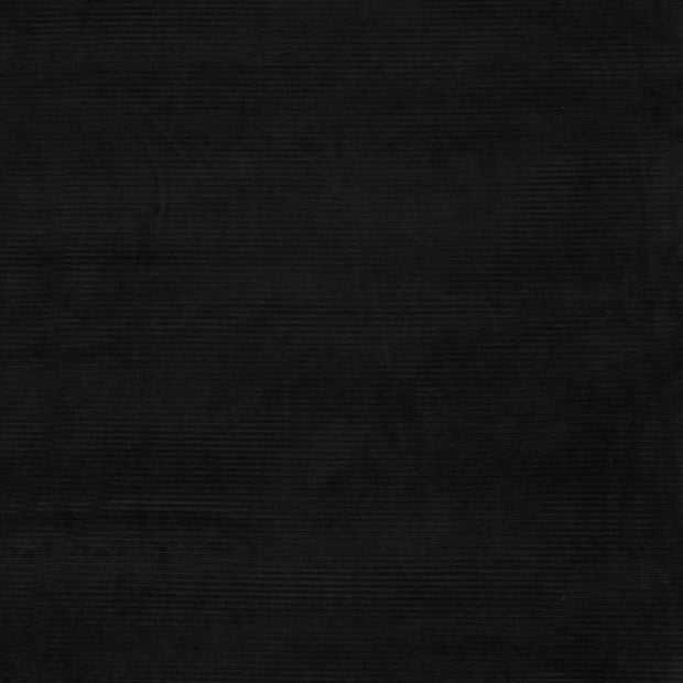 Nicky Velours Rib fabric Black matte 