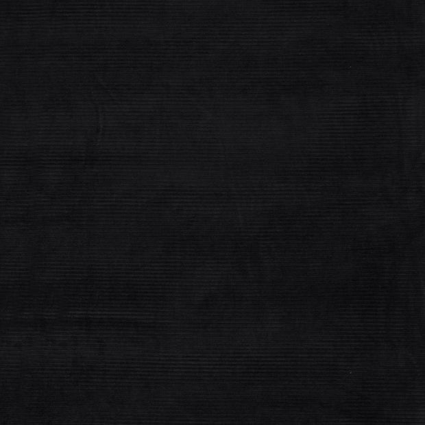 Nicky Velours Rib tissu Noir mat 