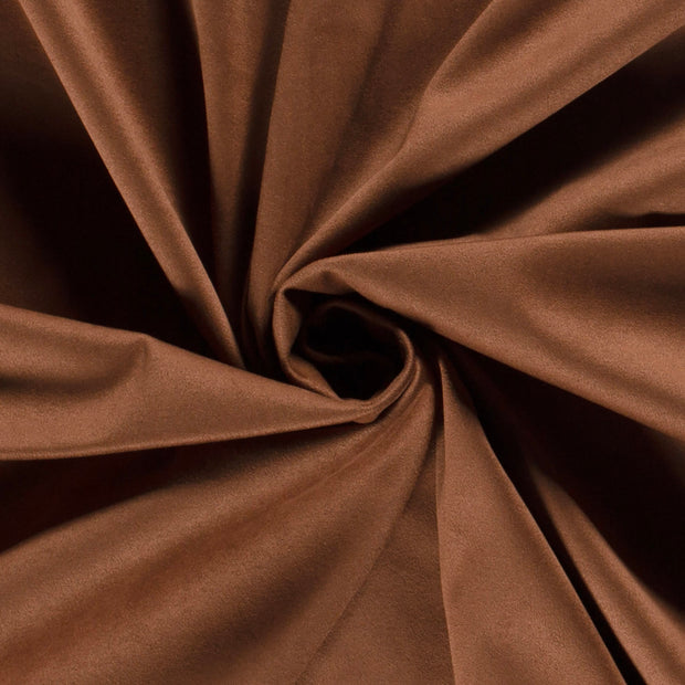 Suede leather fabric Unicolour Brown