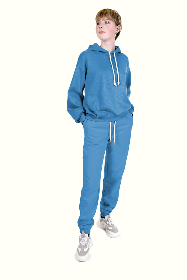 Jogging fabric Unicolour Aqua