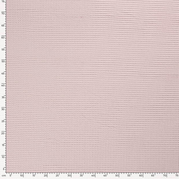 Waffle piqué fabric Unicolour Light Pink