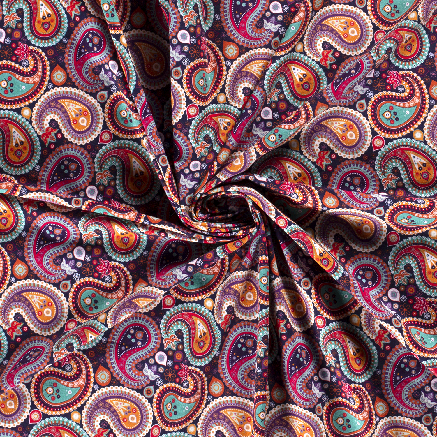 Pigment stoeprand gijzelaar Katoen Jersey Stof Paisley Marine | Stoffen groothandel | Nooteboom Textiles Pigment stoeprand gijzelaar Katoen Jersey Stof Paisley Marine | Stoffen groothandel | Nooteboom Textiles