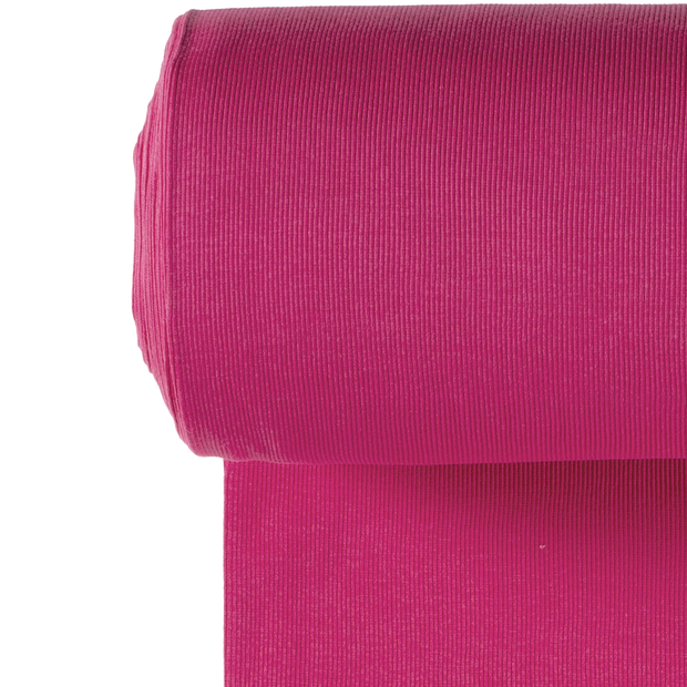 Bord Cote 2x2 Rib tissu Unicolore Fuchsia