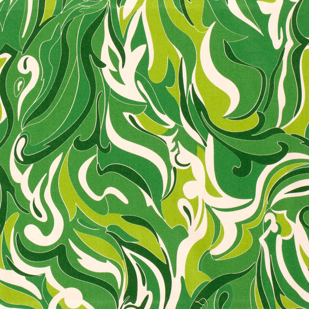 Algodón satinado tela Abstracto Verde