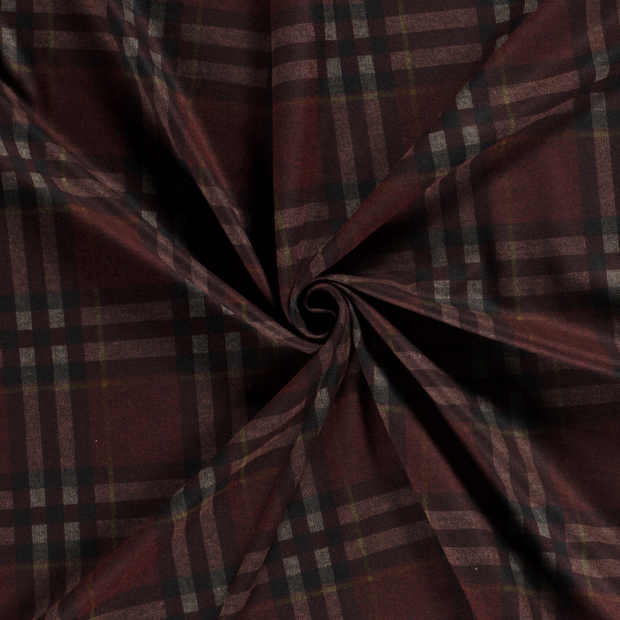 Punta di Roma fabric Wine red brushed 