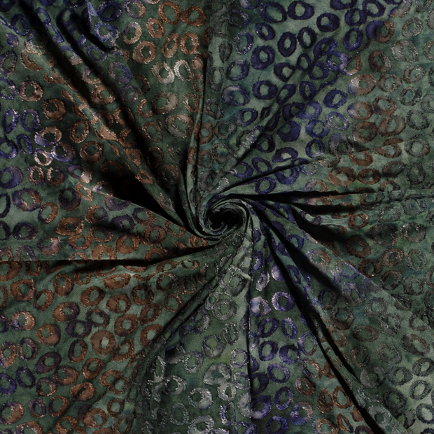 Burnout Jacquard fabric Dark Green 