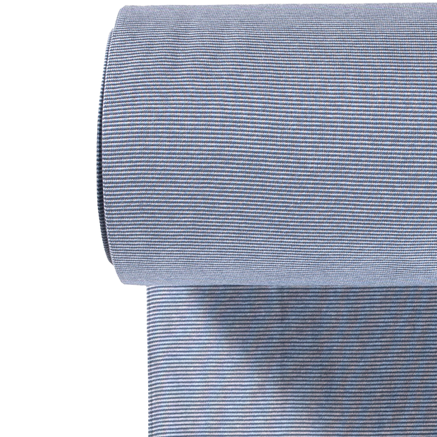 Bord Cote Fil Teint tissu rayures Indigo