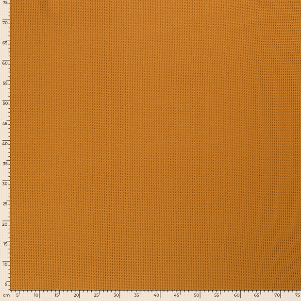 Knitted Waffle fabric Unicolour Oker
