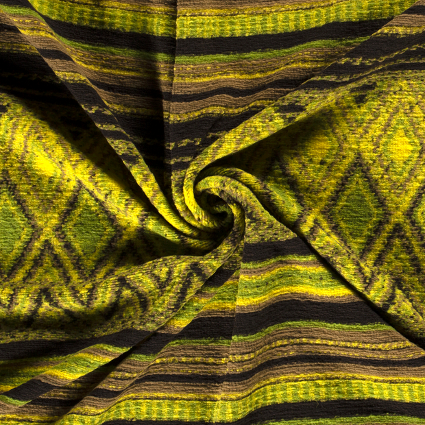 Heavy Knit fabrik Grün gebürstet 