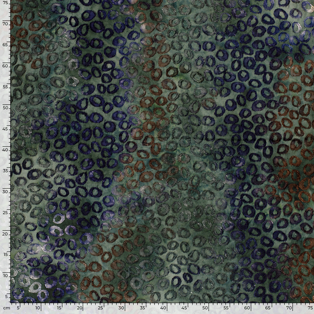 Burnout Jacquard fabric Tie Dye Dark Green