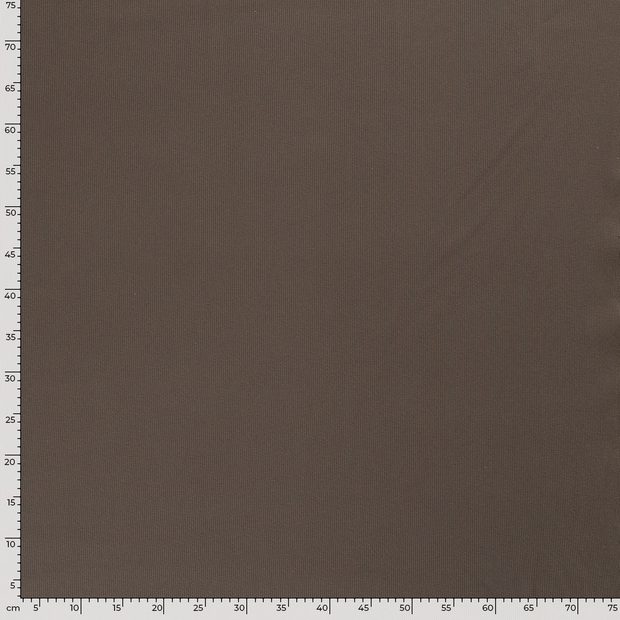 Rib Jersey fabrik Uni Braun-Taupe