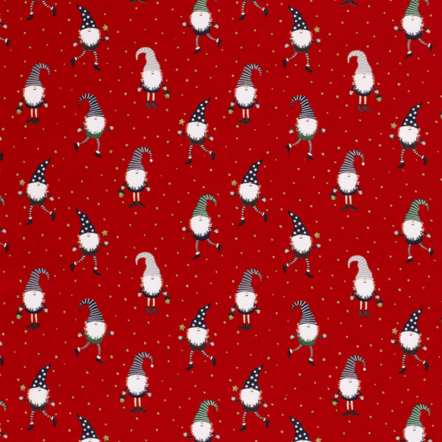 Cotton Poplin fabric Christmas Red