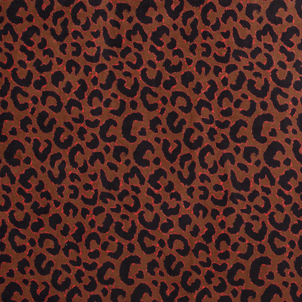 Velvet fabric Cheetah Brown