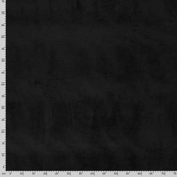 Nicky Velours Rib fabric Unicolour Black