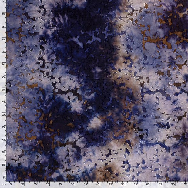 Burnout Jacquard fabric Tie Dye Navy