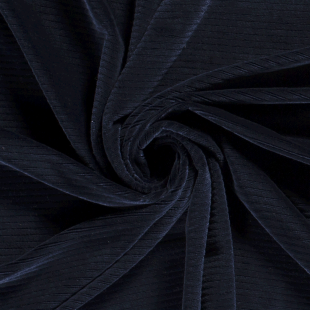 Velvet fabric Rib Navy