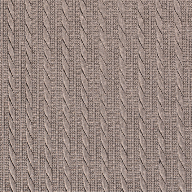 Heavy Knit fabric Cable Taupe Grey