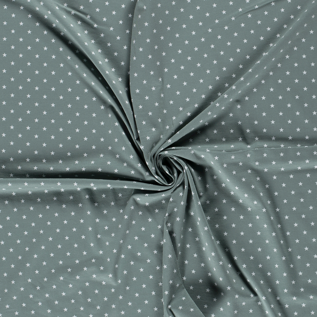 Jersey de Coton tissu Menthe foncée imprimé 