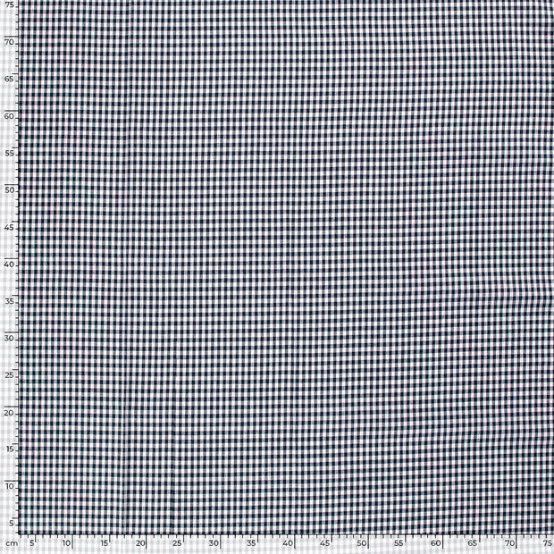 Popeline de Coton Fil Teint tissu Carreaux Bleu Marine