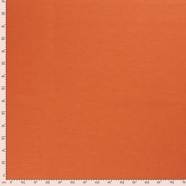 Ramie Linen fabric Unicolour Orange