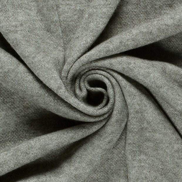 Heavy Knit fabrik Melange Khaki-Grün