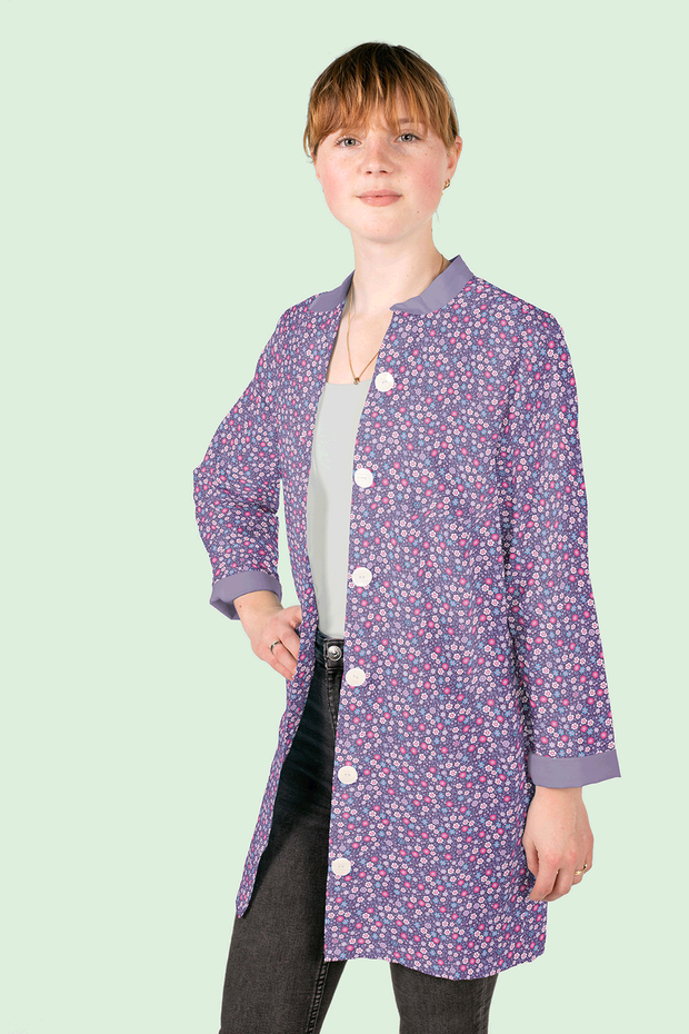 Cotton Poplin fabric Millefleurs Purple