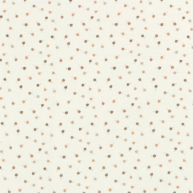 Mousseline stof Gebroken wit mat 