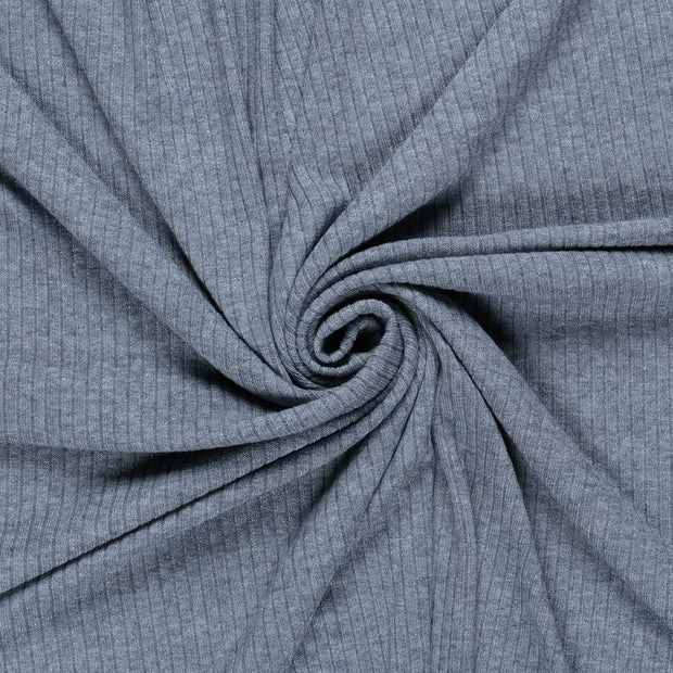 Rib Jersey tissu Bleu acier 